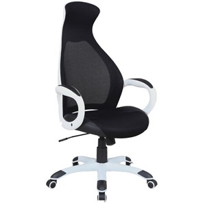 Кресло Brabix Premium Genesis EX-517 (пластик белый, ткань/экокожа/сетка черная) 531573 в Липецке