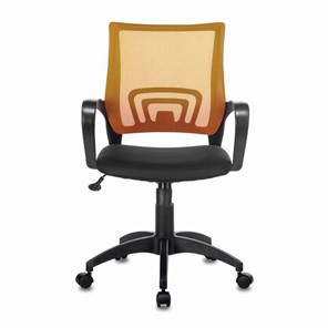 Офисное кресло Brabix Fly MG-396 (с подлокотниками, сетка, оранжевое/черное) 532084 в Липецке