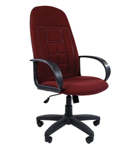 Кресло офисное CHAIRMAN 727 ткань ст., цвет бордо в Липецке