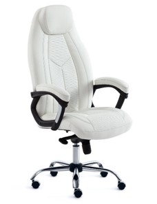 Кресло офисное BOSS Lux, кож/зам, белый, арт.15307 в Липецке