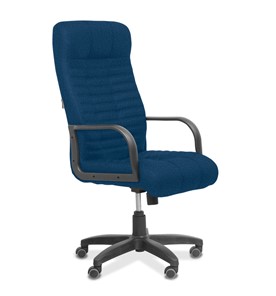 Офисное кресло для руководителя Атлант, ткань Bahama / синяя в Липецке