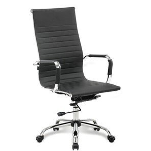 Кресло офисное BRABIX "Energy EX-509", экокожа, хром, черное, 530862 в Липецке