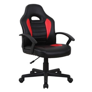 Кресло офисное BRABIX "Spark GM-201", экокожа, черное/красное, 532503 в Липецке