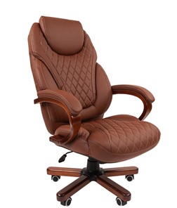 Офисное кресло CHAIRMAN 406, коричневый в Липецке