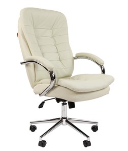 Офисное кресло CHAIRMAN 795 кожа, цвет белый в Липецке