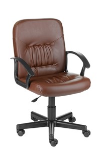 Офисное кресло Чат кожзам коричневый в Липецке