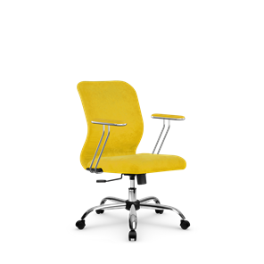 Кресло офисное SU-Mr-4/подл.078/осн.003 желтый в Липецке