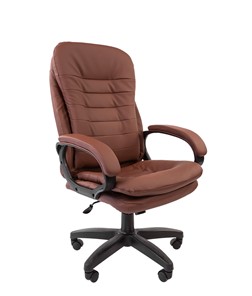 Офисное кресло CHAIRMAN 795 LT, экокожа, цвет коричневый в Липецке