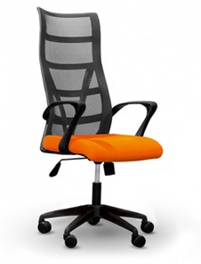 Кресло офисное ДамОфис 5600, оранж/черное в Липецке