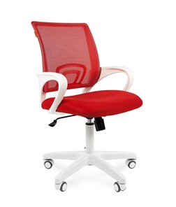 Кресло CHAIRMAN 696 white, ткань, цвет красный в Липецке