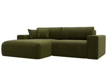Угловой диван Лига-036 Классик, Зеленый (Микровельвет) в Липецке