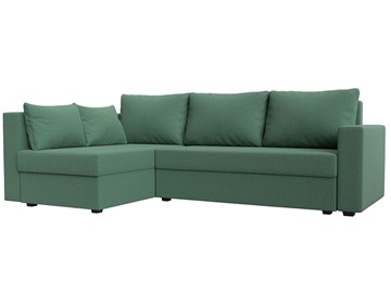 Угловой раскладной диван Мансберг, Амур зеленый (Рогожка) в Липецке