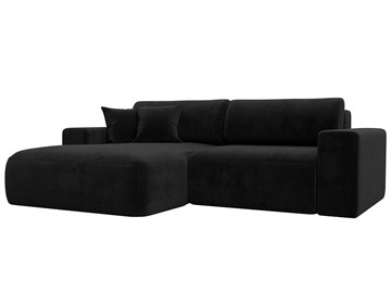 Угловой диван Лига-036 Классик, Черный (велюр) в Липецке