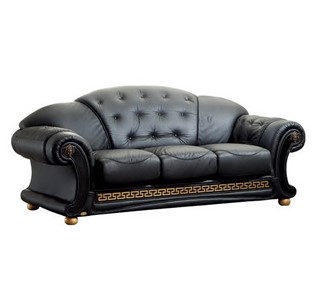 Прямой диван Versace (3-х местный) black в Липецке