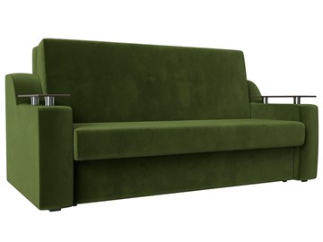 Прямой диван Сенатор Аккордеон 160, Зеленый (Микровельвет) в Липецке