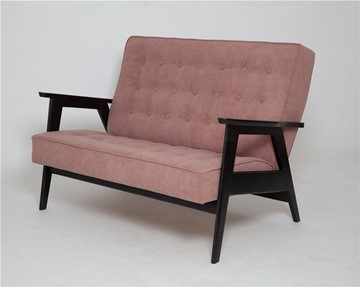 Прямой диван Ретро, двухместный (венге / RS 12 - розовый) в Липецке