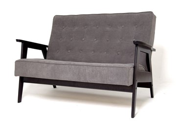 Прямой диван Ретро, двухместный (венге / RS 15 - темно-серый) в Липецке