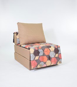 Бескаркасное кресло-кровать Харви, песочный-геометрия браун в Липецке