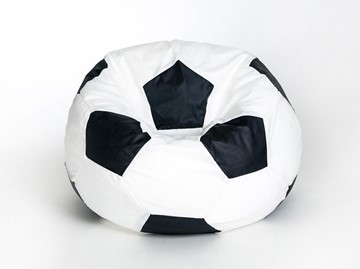 Кресло-мешок Мяч малый, бело-черный в Липецке