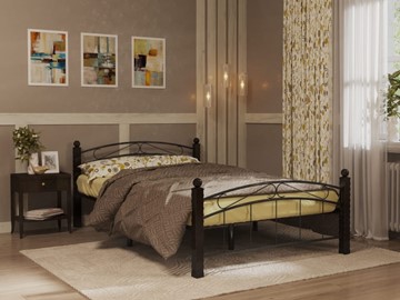Кровать 2-спальная Гарда 15, 160х200, черная в Липецке