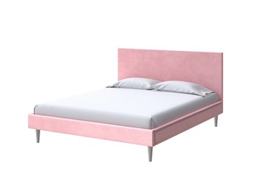 Кровать двуспальная Claro 160х200, Велюр (Casa Жемчужно-розовый) в Липецке