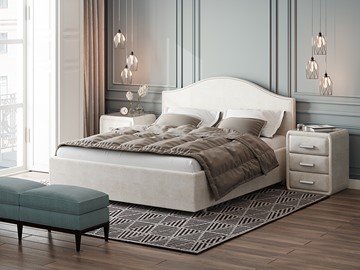 Кровать 2-х спальная Proson Classic 160х200, Велюр (Лофти Лён) в Липецке