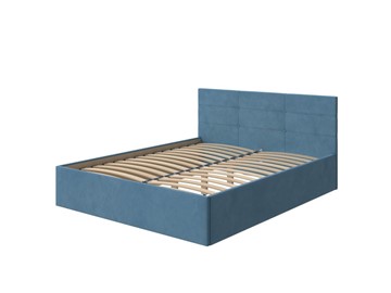 Спальная кровать Vector Plus 160х200, Велюр (Monopoly Прованский синий (792)) в Липецке