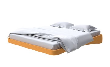 Парящая кровать 2-спальная 180х200, Велюр (Scandi Cotton 18 Шафран) в Липецке