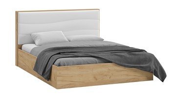 Двуспальная кровать с механизмом Миранда тип 1 (Дуб крафт золотой/Белый глянец) в Липецке