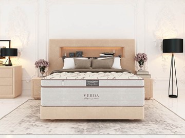 Кровать спальная Smart Compact/Podium M 160х200, Флок (Велсофт Бежевый) в Липецке