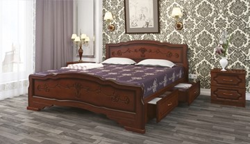 Кровать с выкатными ящиками Карина-6 (Орех) 180х200 в Липецке