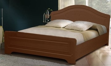 Кровать Ивушка-5 2000х1200 с высоким изножьем, цвет Итальянский орех в Липецке