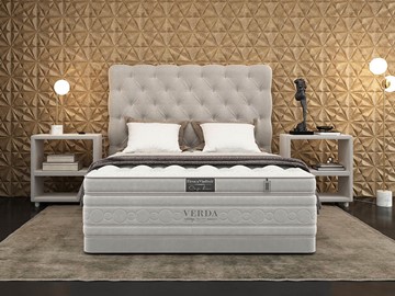 Двуспальная кровать Cloud Compact/Basement 180х200, Флок (Велсофт Серый) в Липецке