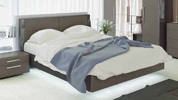 Кровать двуспальная Наоми 1600, цвет Фон серый, Джут СМ-208.01.01 в Липецке
