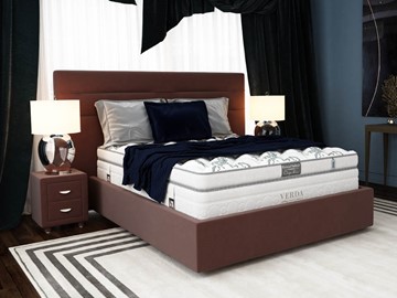 Кровать в спальню Modern/Island M 180х200, Флок (Велсофт Спелая слива) в Липецке