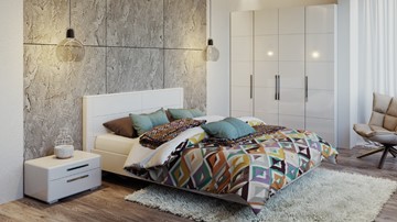 Модульная спальня Наоми №1, цвет Белый глянец в Липецке