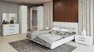 Модульная спальня Наоми №4, цвет Белый глянец в Липецке