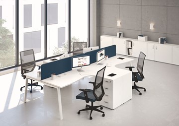 Набор мебели в офис А4 (металлокаркас TRE) белый премиум / металлокаркас белый в Липецке