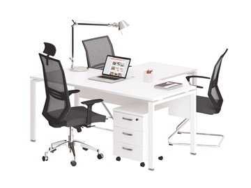 Набор мебели в офис А4 (металлокаркас UNO) белый премиум / металлокаркас белый в Липецке