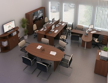 Набор мебели в офис Комфорт №3 (французский орех) в Липецке
