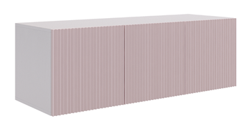 Трехдверная антресоль Зефир 119.01 (белое дерево/пудра розовая (эмаль)) в Липецке