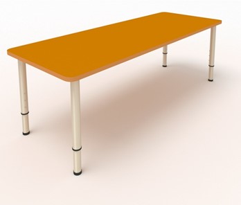 Стол для детей 2-местный  (по одну сторону столешн.) СДО-2 (0-3) оранжевый в Липецке