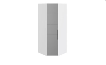 Шкаф угловой Наоми с зеркальной левой дверью, цвет Белый глянец СМ-208.07.07 L в Липецке