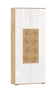 Шкаф двухстворчатый Фиджи с декоративными накладками 659.310, Дуб Золотой/Белый в Липецке