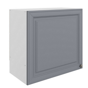 Шкаф навесной Мишель под вытяжку L600 H566 (1 дв. гл.) эмаль (белый/серый) в Липецке
