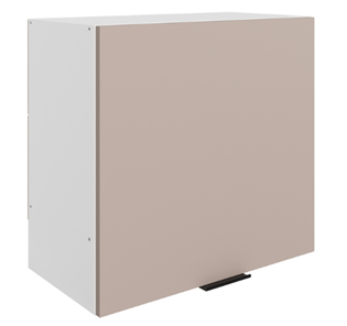 Кухонный навесной шкаф Стоун L600 Н566 (1 дв. гл.) (белый/грей софттач) в Липецке