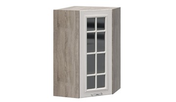 Кухонный угловой шкаф Сабрина c углом 45° со стеклом ВУ45_96-(40)_1ДРс в Липецке