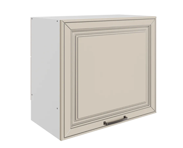 Кухонный шкаф Атланта L600 Н566 (1 дв. гл.) эмаль (белый/сливки патина платина) в Липецке