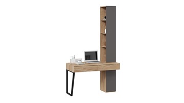 Компьютерный стол со шкафом комбинированным Порто СМ-393.15.012 (Яблоня Беллуно/Графит софт) в Липецке