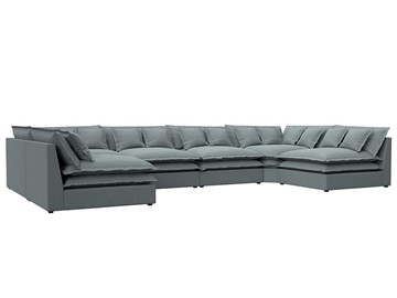 П-образный диван Лига-040, Амур серый (рогожка) в Липецке